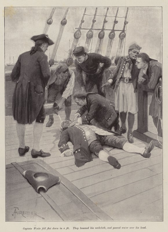 Illustrasjon for The Luck of the Susan Bell, av Sir Walter Besant av Amedee Forestier