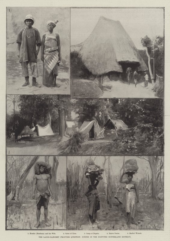 Lagos-Dahomey-grensespørsmålet, scener i det omstridte Hinterland-distriktet av Amedee Forestier