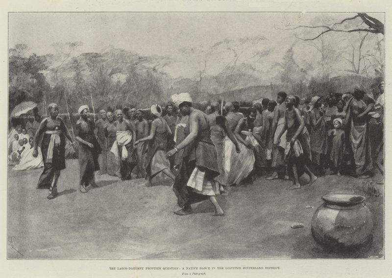 Lagos-Dahomey Frontier Question, en innfødt dans i det omstridte Hinterland District av Amedee Forestier