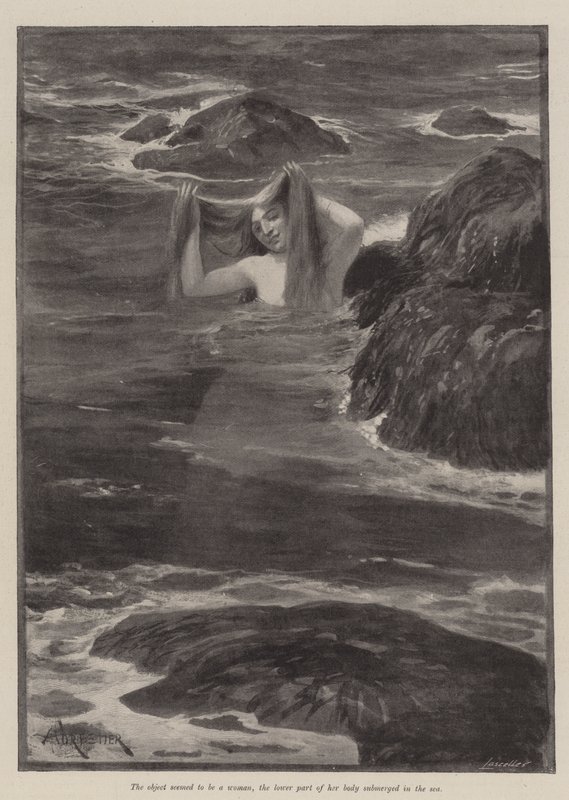 The Mermaid of Lighthouse Point, av Bret Harte av Amedee Forestier