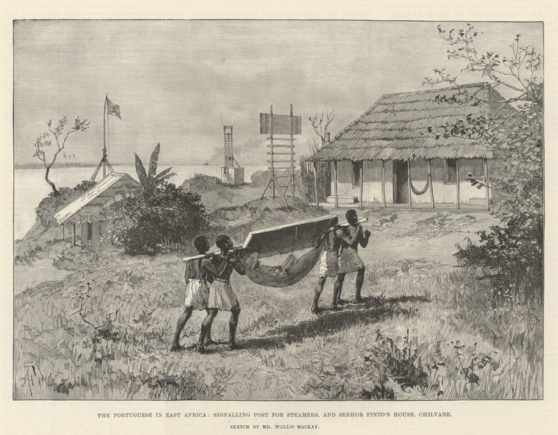 Portugiserne i Øst-Afrika, Signaling Post for Steamers og Senhor Pintos hus, Chilvane av Amedee Forestier