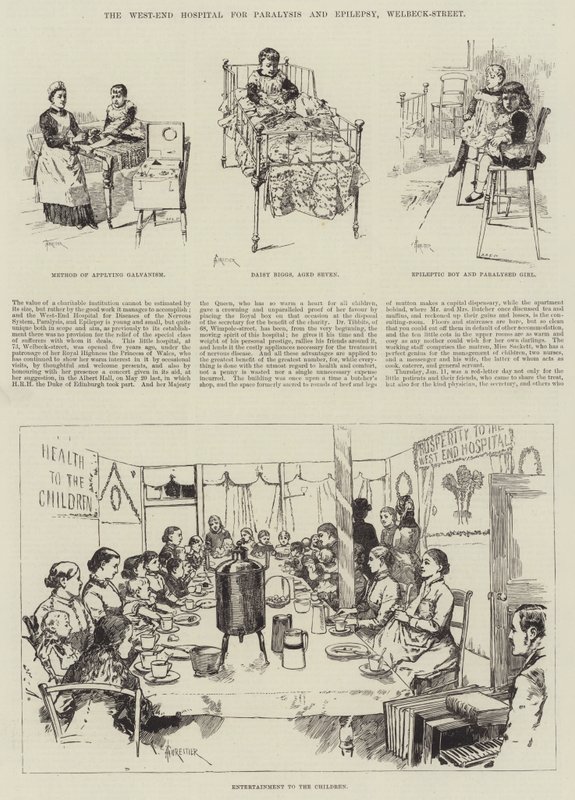West-End Hospital for lammelse og epilepsi, Welbeck-Street av Amedee Forestier