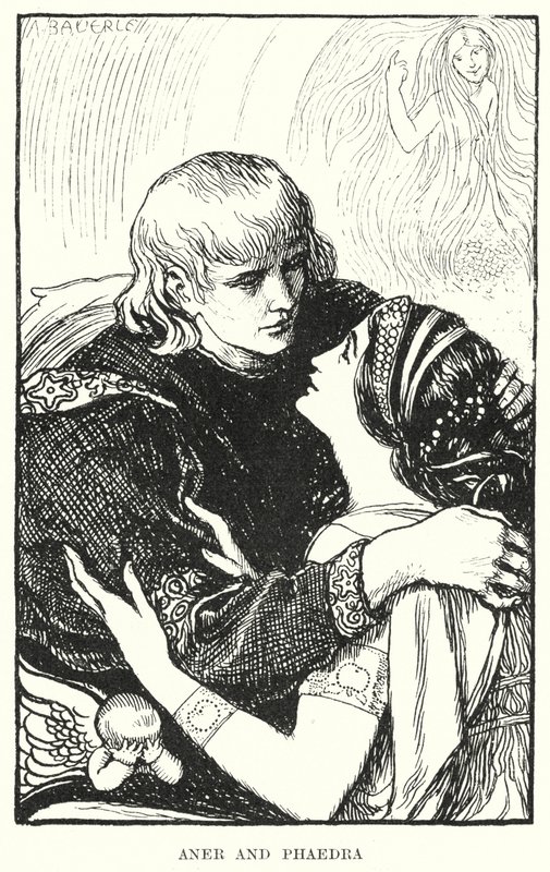 Aner og Phaedra (gravering) av Amelia M. (attr.to) Bowerley or Bauerle