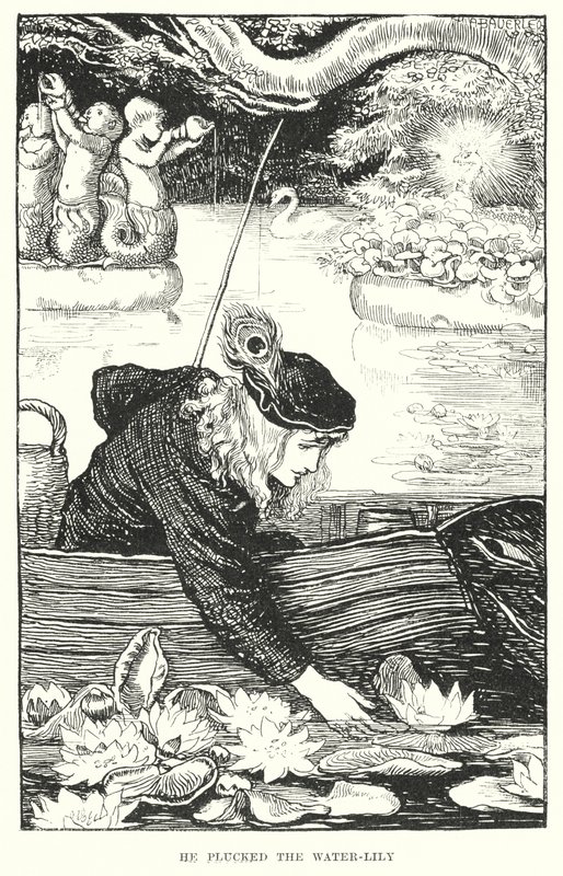 Han plukket vannliljen (gravering) av Amelia M. (attr.to) Bowerley or Bauerle