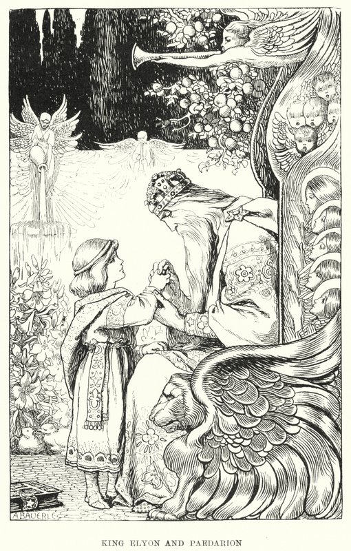 Kong Elyon og Paedarion (gravering) av Amelia M. (attr.to) Bowerley or Bauerle