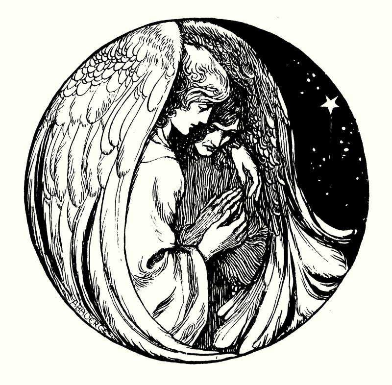 Tittelsideillustrasjon for Allegories av Frederic W Farrar (gravering) av Amelia M. (attr.to) Bowerley or Bauerle