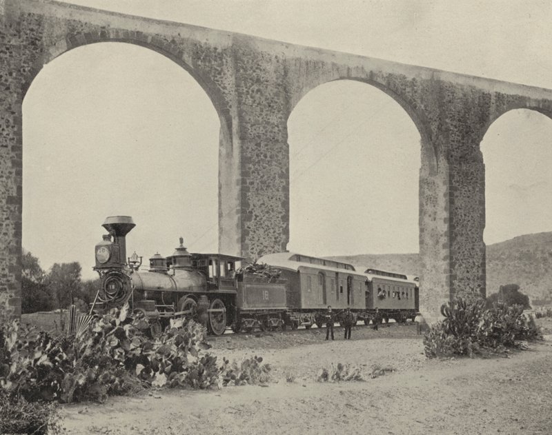 Akvedukt ved Queretaro, Mexico (s/hvitt bilde) av American Photographer (after)