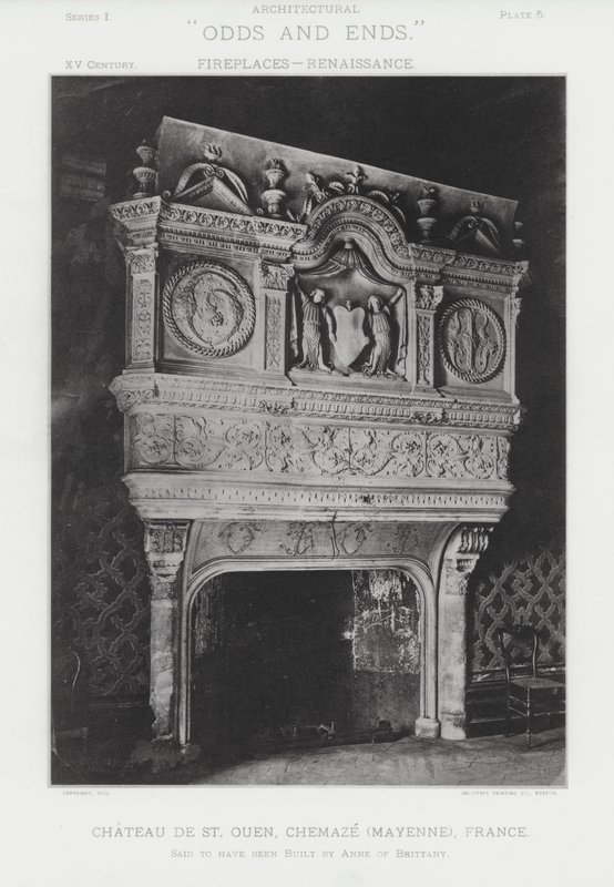 Peis: Chateau De St Ouen, Chemaze, Mayenne, Frankrike (s/h foto) av American Photographer (after)