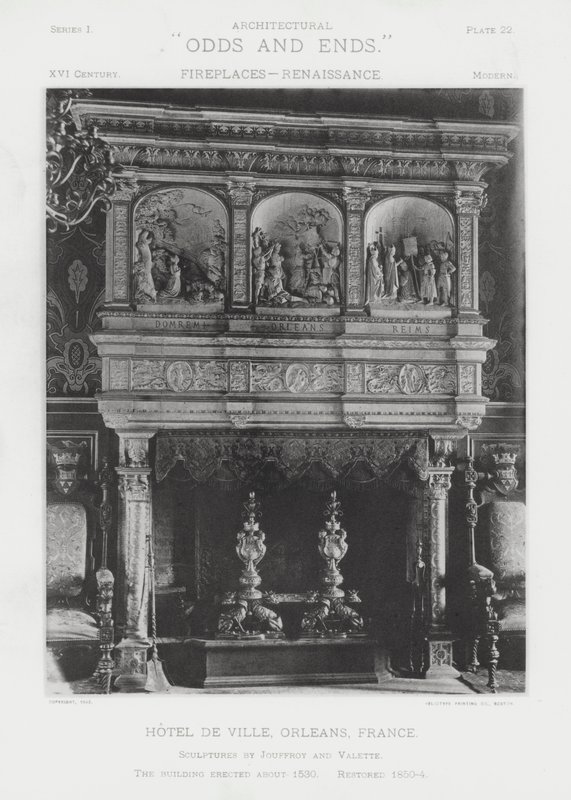Peis: Hotel De Ville, Orleans, Frankrike (s/hvitt-bilde) av American Photographer (after)