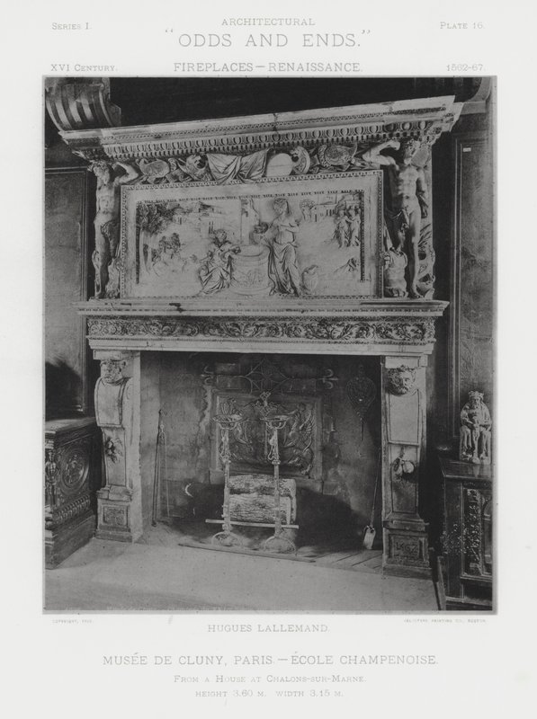 Peis: Musee De Cluny, Paris, Ecole Champenoise (s/hvitt-bilde) av American Photographer (after)