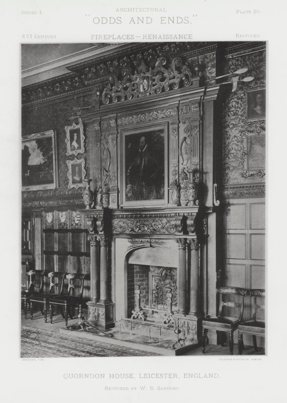 Peis: Quorndon House, Leicester, England (s/hvitt bilde) av American Photographer (after)