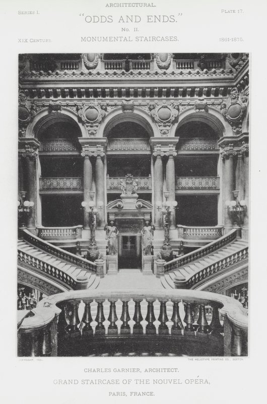 Grand Staircase of the Nouvel Opera, Paris, Frankrike (s/hv-bilde) av American Photographer (after)