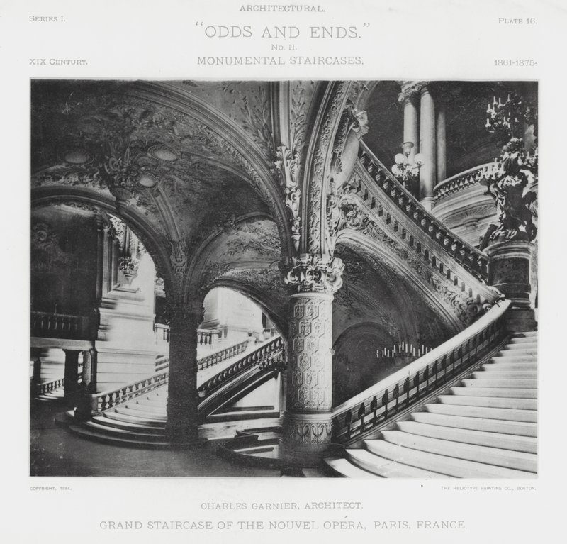 Grand Staircase of the Nouvel Opera, Paris, Frankrike (s/hv-bilde) av American Photographer (after)