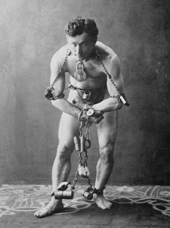 Harry Houdini, ca. 1900 (s/hvitt-bilde) av American Photographer (after)