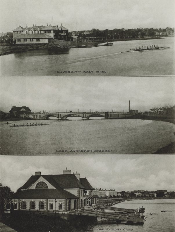 Harvard University: University Boat Club, Larz Anderson Bridge, Weld Boat Club (s/hv-bilde) av American Photographer (after)