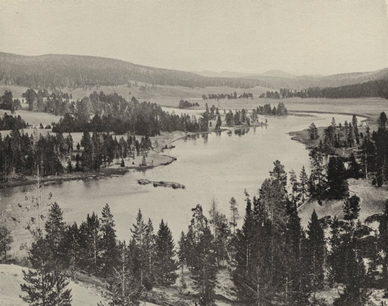 Hayden Valley, Yellowstone nasjonalpark (s/hvitt bilde) av American Photographer (after)