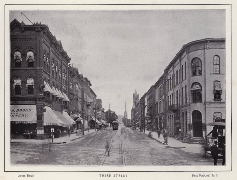 Jamestown, NY: Third Street (s/hvitt bilde) av American Photographer (after)