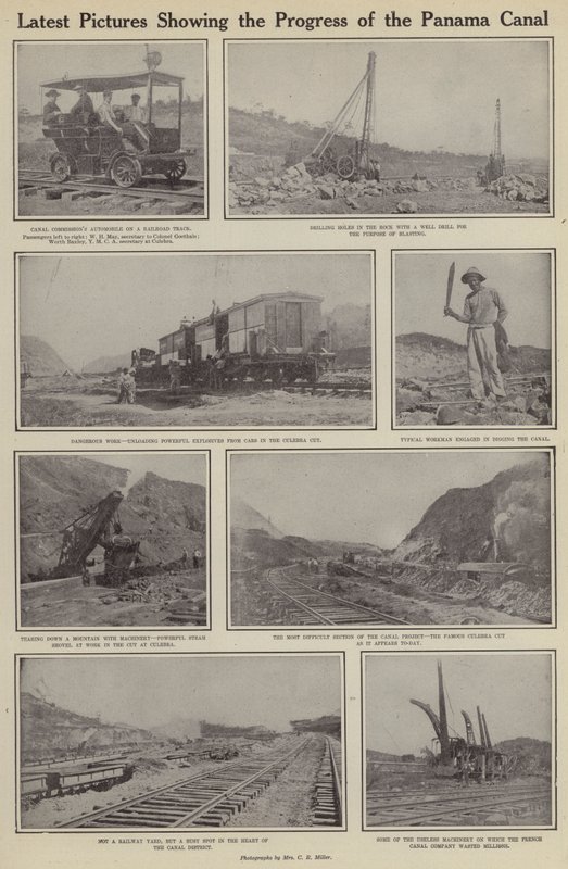Siste bilder som viser fremdriften til Panamakanalen (s/hvitt bilde) av American Photographer (after)