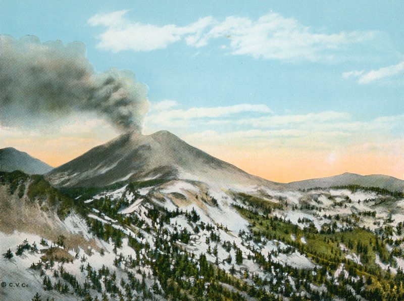 Mount Lassen i utbrudd (bilde) av American Photographer (after)