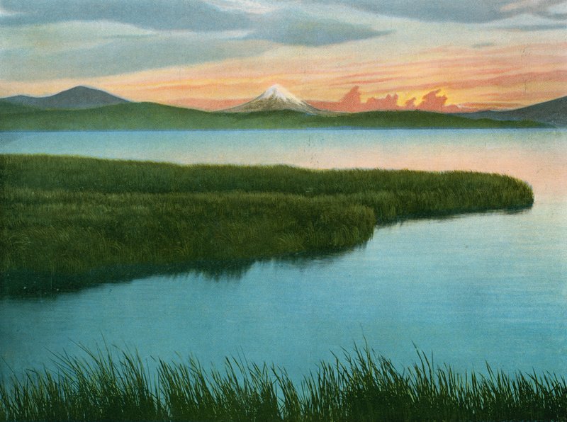 Mount McLaughlin fra Upper Klamath Lake (bilde) av American Photographer (after)