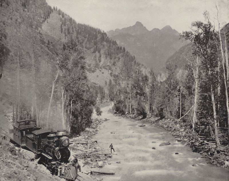 Needle Mountains (s/hvitt bilde) av American Photographer (after)