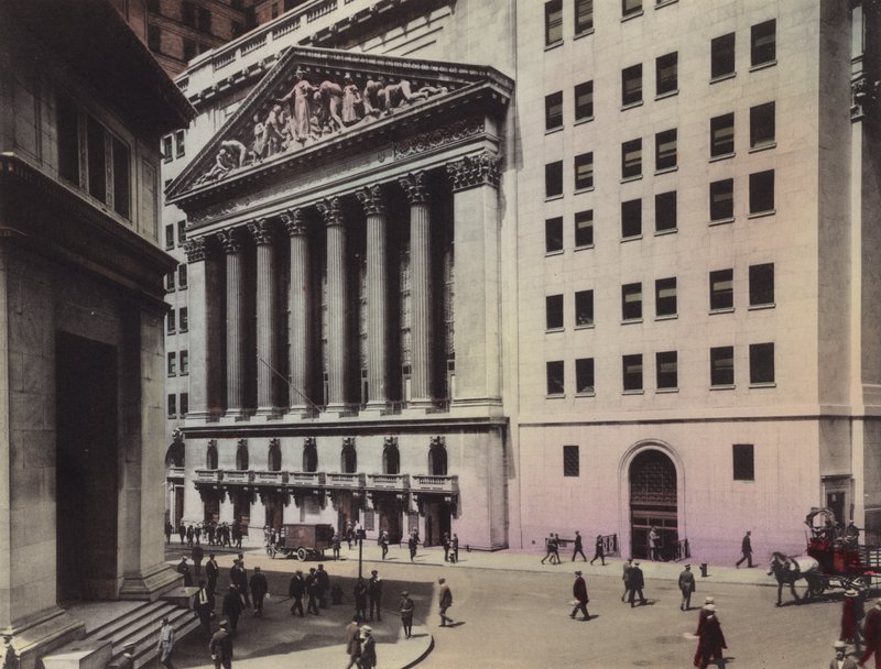 New York: JP Morgan og Co; New York Stock Exchange (bilde) av American Photographer (after)