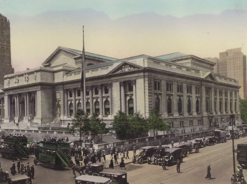New York: Public Library, Fifth Avenue og West 42nd Street (bilde) av American Photographer (after)