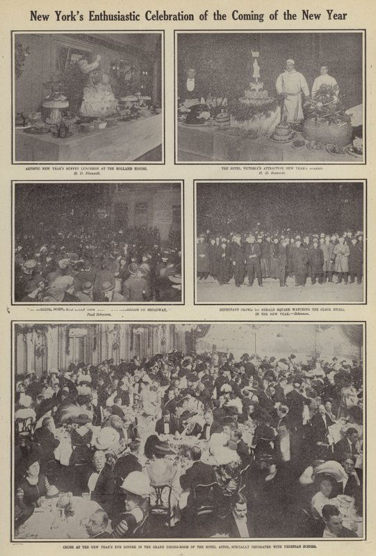 New Yorks entusiastiske feiring av det nye året som kommer (s/hvitt-bilde) av American Photographer (after)