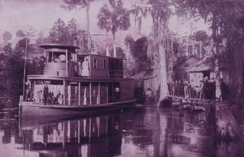 På Ocklawaha River, Florida (s/hvitt bilde) av American Photographer (after)