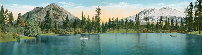 Panorama over Mount Shasta og Black Butte (bilde) av American Photographer (after)