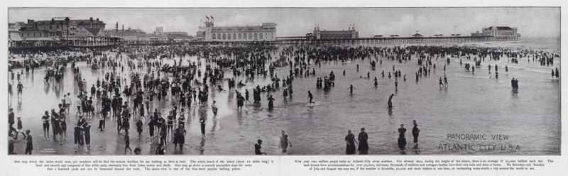 Panoramautsikt, Atlantic City, USA (s/hvitt-bilde) av American Photographer (after)