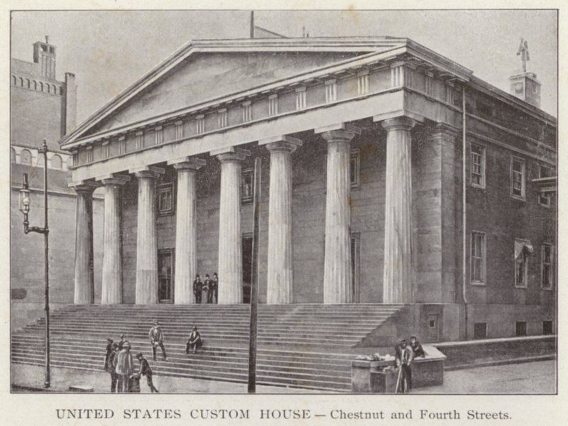 Philadelphia: United States Custom House, Chestnut and Fourth Streets (s/hv-bilde) av American Photographer (after)
