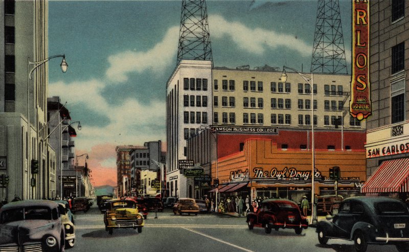 Phoenix, Arizona: Central Avenue, ser sørover fra Monroe (bilde) av American Photographer (after)