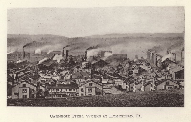 Pittsburgh: Carnegie Steel Works at Homestead, Pennsylvania (s/hvitt bilde) av American Photographer (after)
