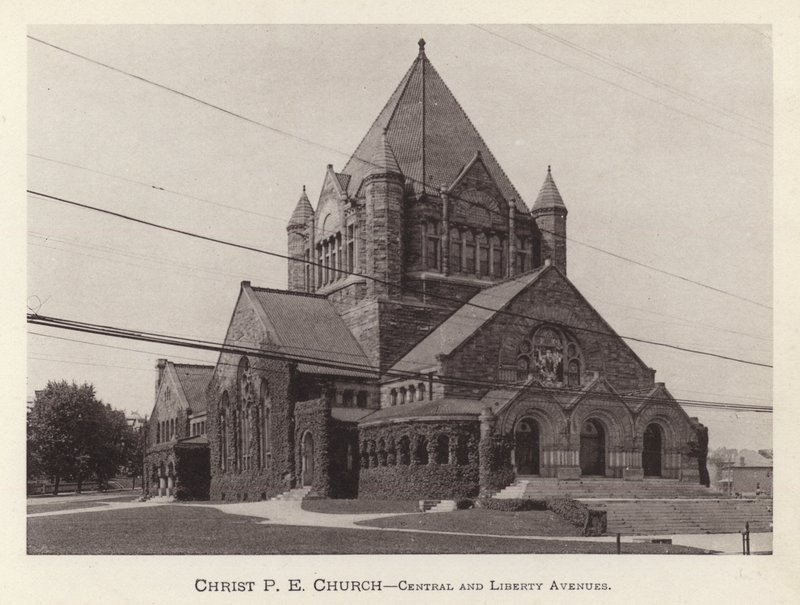 Pittsburgh: Christ PE Church, Central and Liberty Avenues (s/hvitt bilde) av American Photographer (after)