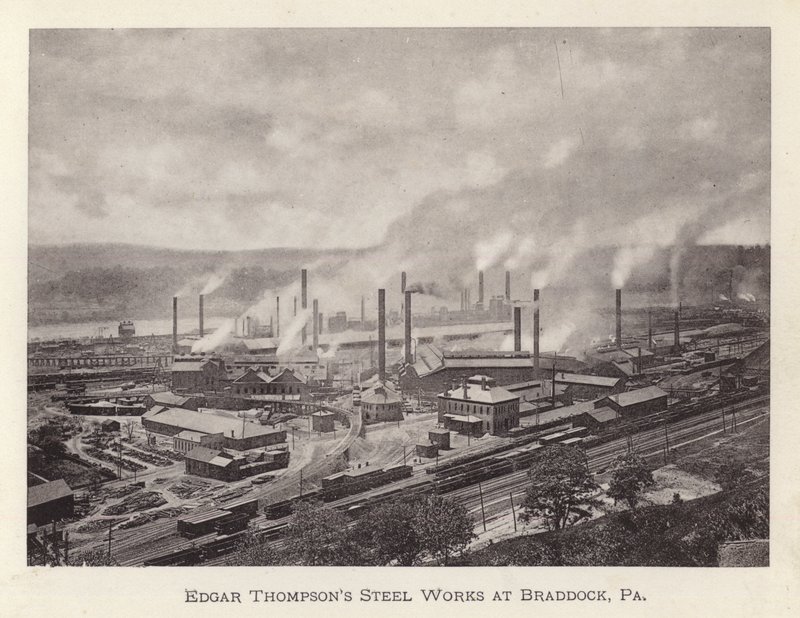 Pittsburgh: Edgar Thompsons stålverk i Braddock, Pennsylvania (s/hv-bilde) av American Photographer (after)