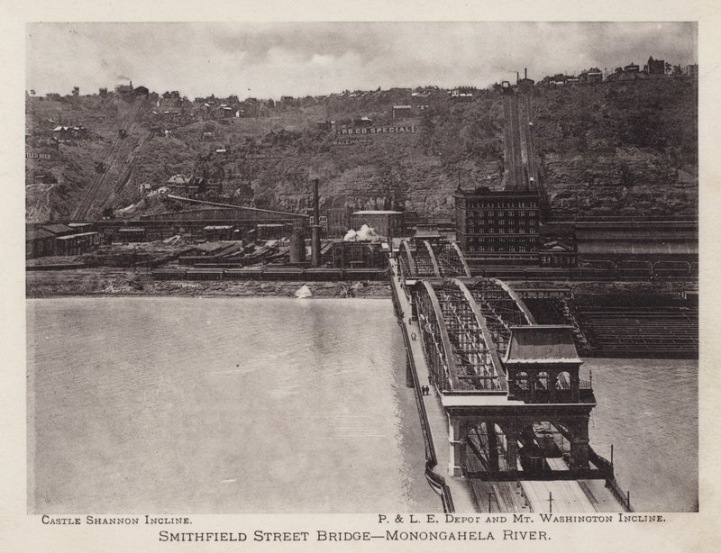 Pittsburgh: Smithfield Street Bridge, Monongahela River (s/hv-bilde) av American Photographer (after)