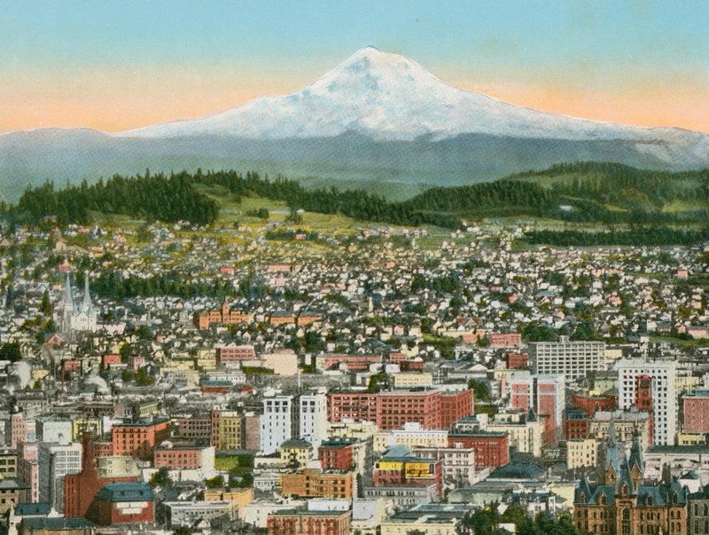 Portland, Oregon, Mount Hood i avstand (bilde) av American Photographer (after)