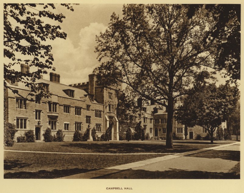 Princeton University: Campbell Hall (s/hvitt bilde) av American Photographer (after)
