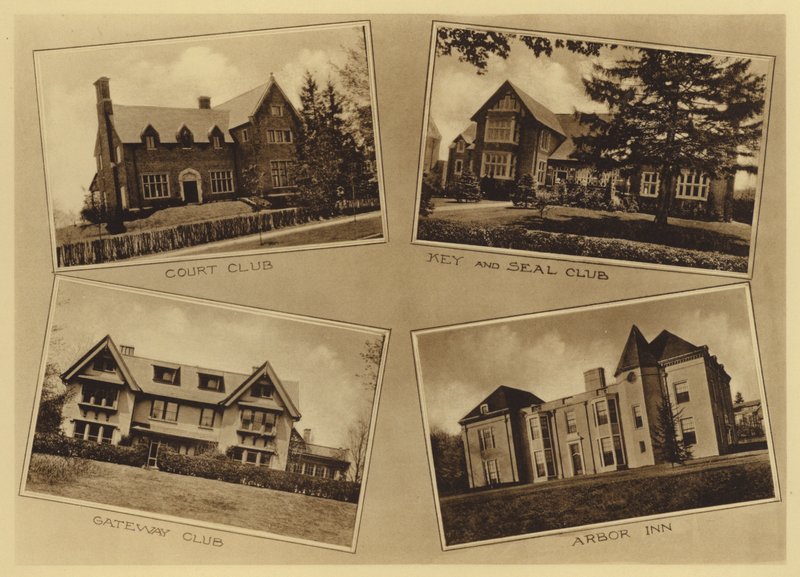 Princeton University: Court Club; Key and Seal Club; Gateway Club; Arbor Inn (s/hvitt bilde) av American Photographer (after)