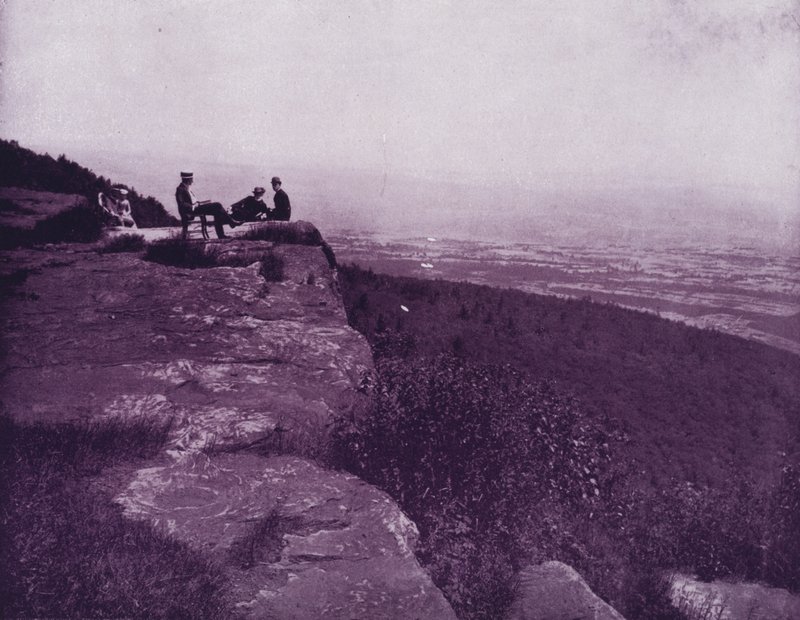 Prospekt fra toppen av White Mountains, New Hampshire (s/hv-bilde) av American Photographer (after)