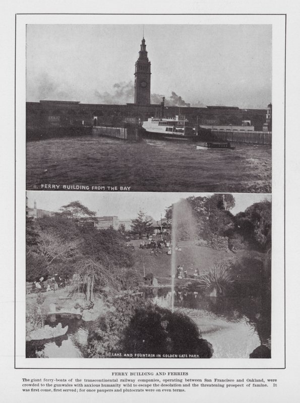 San Francisco: Ferry Building and Ferries (s/hvitt bilde) av American Photographer (after)