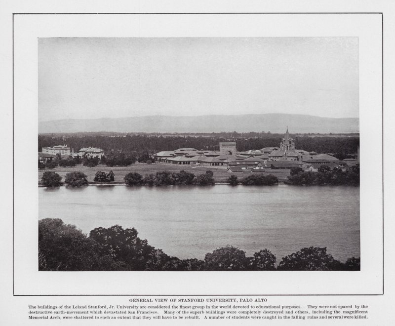 San Francisco: Generell utsikt over Stanford University, Palo Alto (s/hv-bilde) av American Photographer (after)
