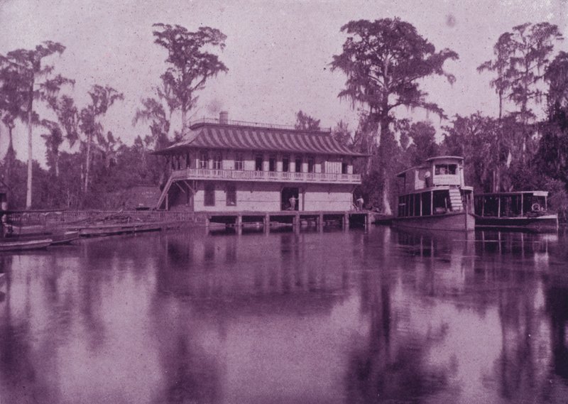 Silver Spring og Ocklawaha Steamboat (s/hvitt bilde) av American Photographer (after)