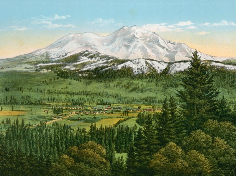Sisson ved foten av Mount Shasta (bilde) av American Photographer (after)