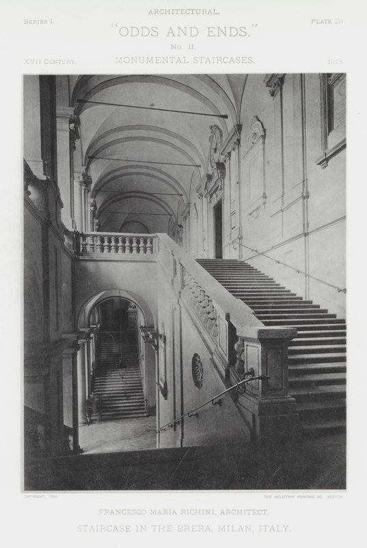 Trapp i Brera, Milano, Italia (s/h-bilde) av American Photographer (after)
