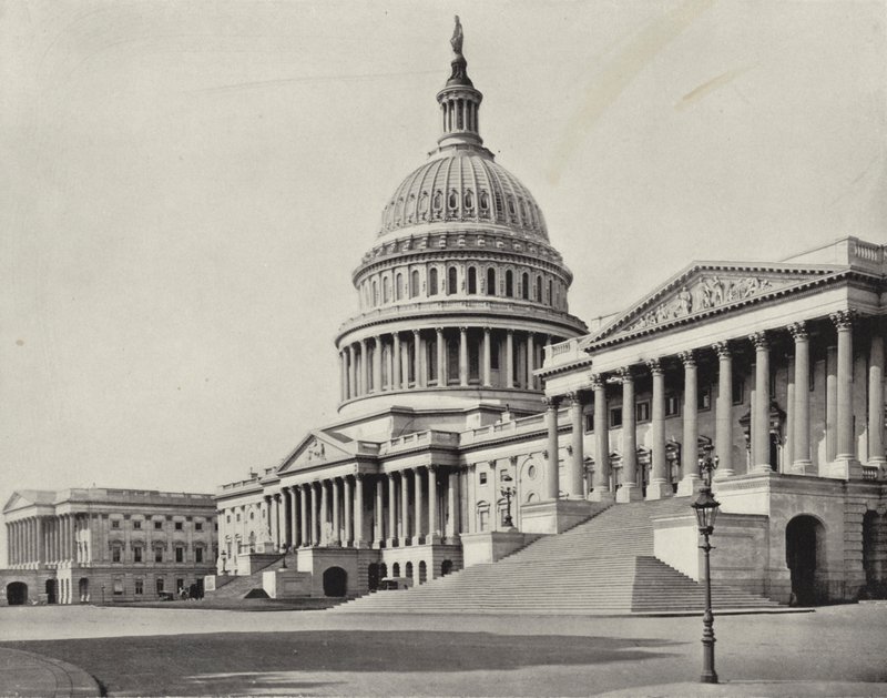 Hovedstadsbygningen i Washington (s/hvitt bilde) av American Photographer (after)