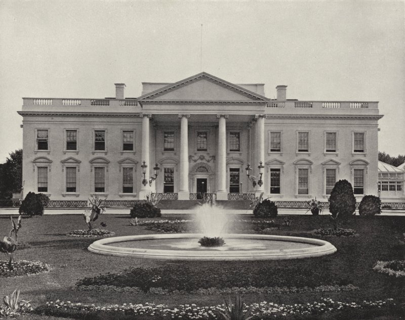 Det hvite hus, Washington City (s/hvitt bilde) av American Photographer (after)