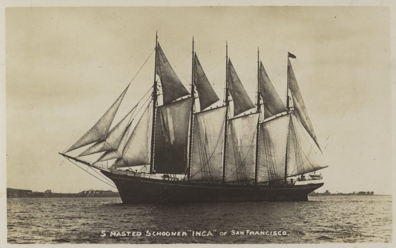 5-mastet skonnert Inca, fra San Francisco av American Photographer
