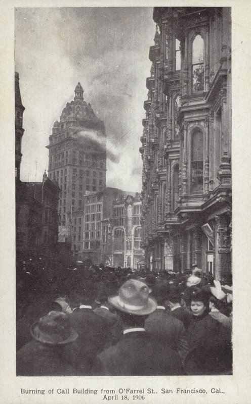 Ettervirkningene av jordskjelvet i San Francisco i 1906 (s/h-bilde) av American Photographer